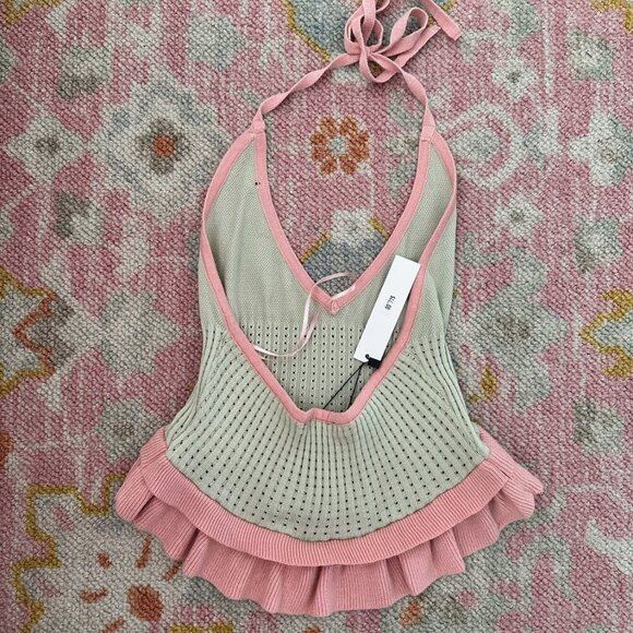 pastel ruffle halter tank - Picture 3 of 4